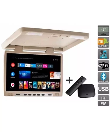AVS117 (бежевый) + Xiaomi Mi Box + AV120520DC Потолочный монитор на Android