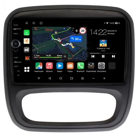 Штатная магнитола Renault Trafic 3 2014-2021 Canbox M-Line 7840-9-RE053N на Android 10 (4G-SIM, 2/32, DSP, QLed)