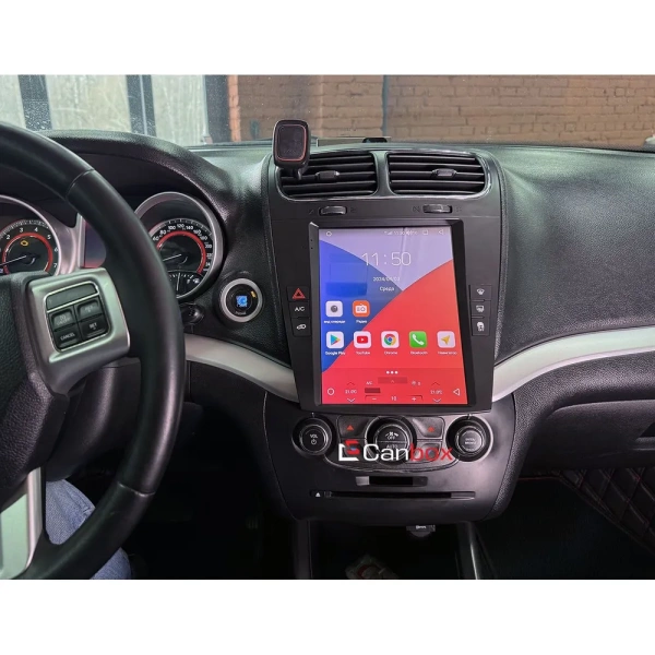 Штатное головное устройство Fiat Freemont 2011-2016 Canbox (Tesla style) 9.7 дюймов 2/32 GT096-1312-141 на Android 10 (QLed, DSP, CarPlay)