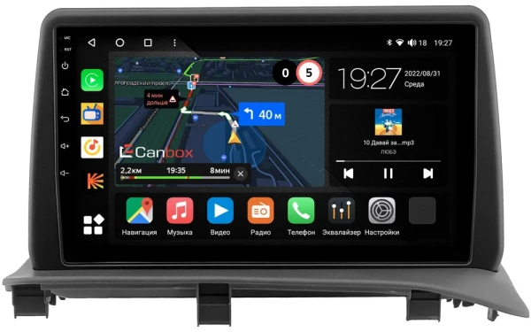 Штатная магнитола Mitsubishi Space Gear 1997-2007 (левый руль, взамен верхнего бардачка) Canbox M-Line 4542-9-0104 на Android 10 (4G-SIM, 4/64, DSP, QLed)