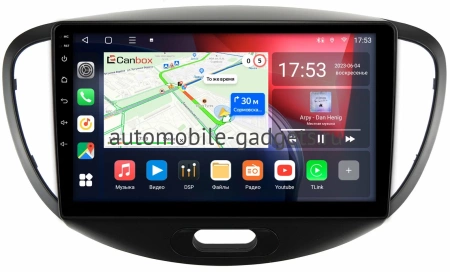 Штатная магнитола Hyundai i10 2007-2013 Canbox L-Line 4296-9-143 на Android 10 (4G-SIM, 6/128, TS18, DSP, QLed)