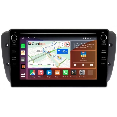 Штатная магнитола Canbox H-Line 7894-9308 для Seat Ibiza 4 (2008-2015) на Android 10 (4G-SIM, 6/128, DSP, IPS) С крутилками