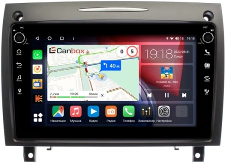 Штатная магнитола Canbox M-Line 7801-9-BE045N для Mercedes-Benz SLK (r171) 2004-2011 на Android 10 (4G-SIM, 2/32, DSP, IPS) С крутилками