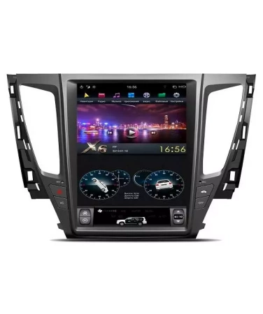 FarCar ZF1181 DSP ("Тесла-стиль") штатная магнитола для Mitsubishi Pajero Sport 3 2017+, L200 2016-2018, (АКПП) на Android 9.0 с 4ГБ оперативной памяти и DSP процессором