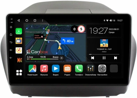 Штатная магнитола Canbox M-Line 4543-1042 для Hyundai ix35, Tucson 2 2009-2015 на Android 10 (4G-SIM, 2/32, DSP, QLed) (для авто с камерой)