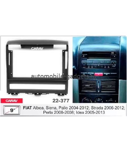 CARAV 22-377 Переходная рамка 9" для FIAT Albea, Siena, Palio (2004-2012)  Perla (2006-2008)  Idea (2005-2013)  Strada 2006-2012 / ZOTYE Z200 (2011-2014)