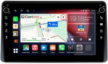 Штатная магнитола Canbox H-Line 7808-1095 для Renault Duster 2 2020-2024 (для авто без монитора) на Android 10 (4G-SIM, 6/128, DSP, QLed) С крутилками