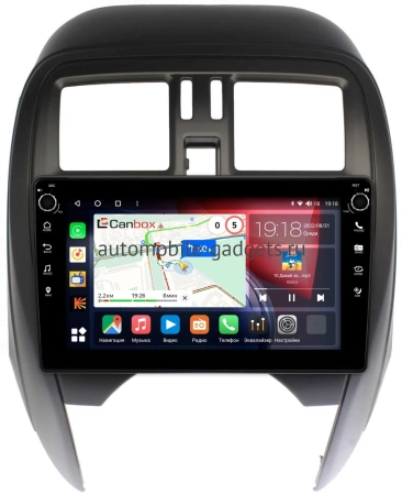 Nissan March (K13) 2013-2024 Canbox M-Line 7801-9-NI097N на Android 10 (4G-SIM, 2/32, DSP, IPS) С крутилками