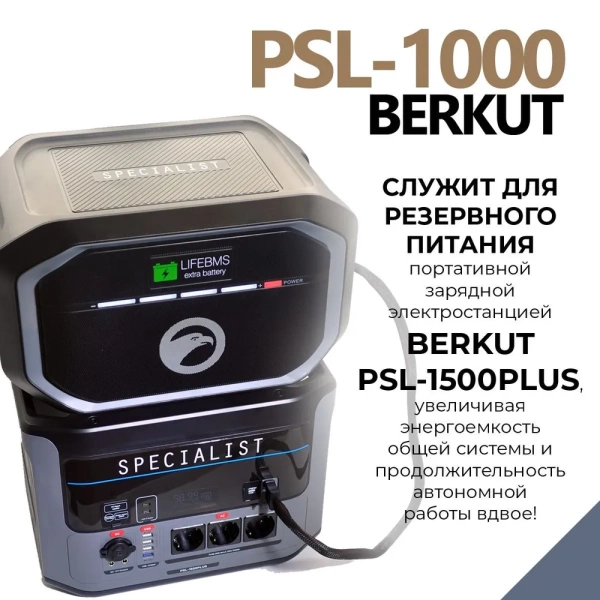 Портативная зарядная резервная батарея BERKUT PSL-1000