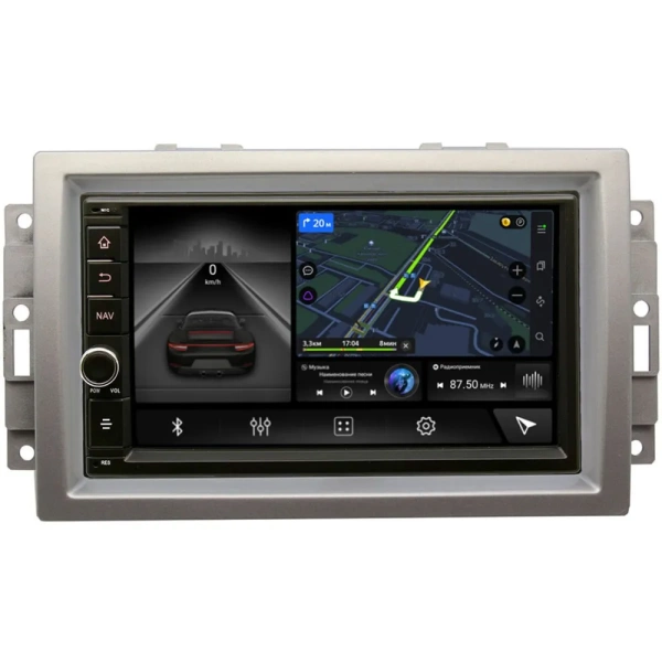 Dodge Caliber, Charger, Durango 2, Magnum 2003-2007 (серебро) Canbox M-Line 5601-RP-JPUN09S-83 на Android 10 (4G-SIM, 2/32, DSP, IPS) С крутилкой