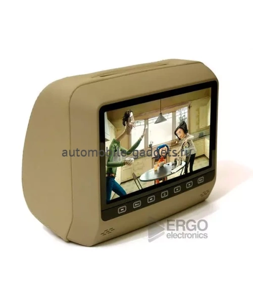 Подголовник со встроенным DVD плеером и LCD монитором 9" ERGO ER9HD (Бежевый)