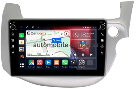 Штатная магнитола Honda Fit 2 2007-2014 (светло-серая) Canbox M-Line 7805-10-671 на Android 10 (4G-SIM, 2/32, DSP, QLed) С крутилками