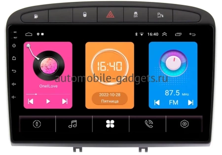 Peugeot 308, 408, RCZ 2007-2022 OEM RK9-9120 Android 10 (CarPlay, AHD, 1/32) (черный глянец, Тип 1)