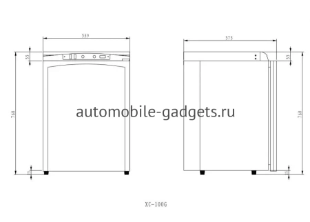 Абсорбционный холодильник (газовый) Colku XC-100G