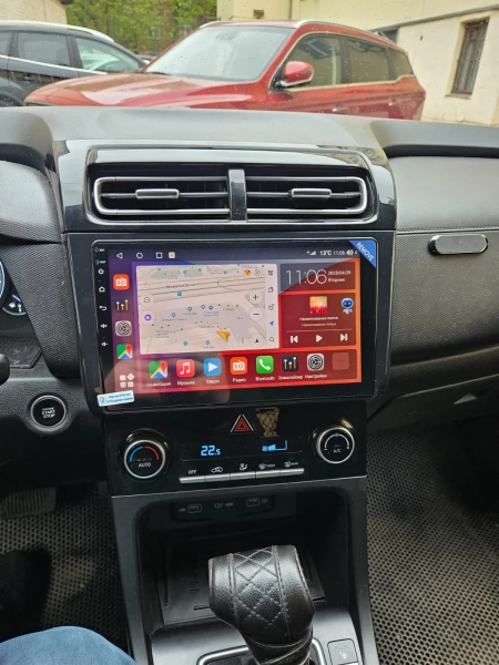 Hyundai Creta 2 2021-2024 (черная, глянцевая) Canbox M-Line 4543-10-2524 на Android 10 (4G-SIM, 2/32, DSP, QLed)