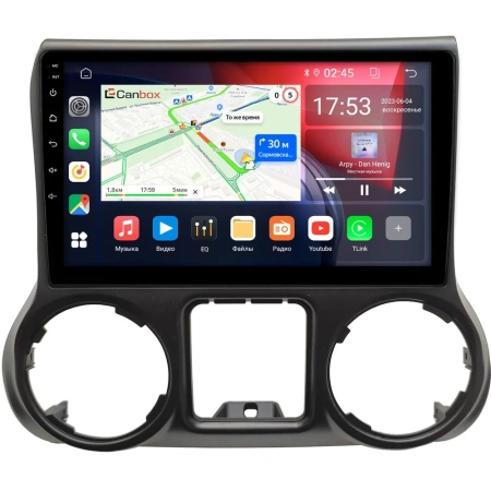Штатная магнитола Canbox GT10-009 для Jeep Wrangler 3 (JK) 2011-2014 на Android 10 (IPS, DSP, CarPlay)