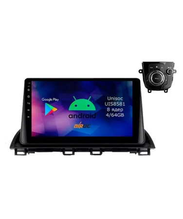 Airoc RM-2407 штатная магнитола для Mazda 3 (BM), Axela 3 (2013-2019) на Android 12 с 4GB, DSP, 4G
