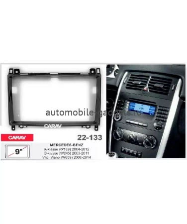CARAV 22-133 Переходная рамка 9" для MERCEDES-BENZ A-klasse (W169) 2004-2012, В-klasse (W245) 2005-2011, Vito 2006+, Viano 2006+