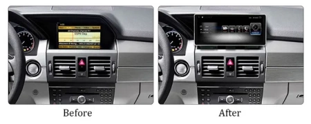 Штатная магнитола Mercedes-Benz GLK (x204) (2008-2012) 12,3 дюйма Carmedia MKD-BC004-10-12-GLK-OL-1052-Q на Android 12 (4G-SIM, 6/128, DSP, QLed) BMW Style