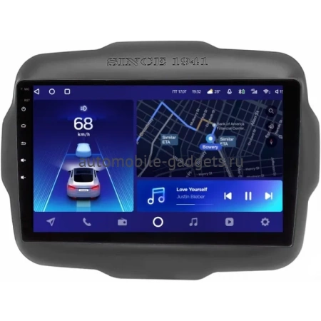Штатное головное устройство Teyes CC2 PLUS 4/32 9 дюймов RM-9-629 для Jeep Renegade 2014-2025 на Android 10 (4G-SIM, DSP, QLed)