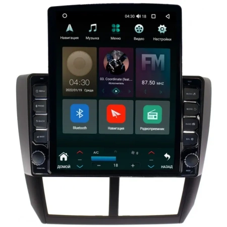 Штатная магнитола Subaru Forester 3, Impreza 3 2007-2013 Canbox M-Line 5610-9080 на Android 10 (4G-SIM, 2/32, DSP, QLed, Tesla)