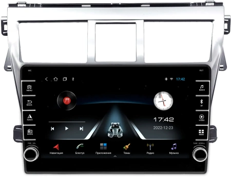 Штатная магнитола Toyota Belta, Vios, Yaris sedan 2005-2012 (серебренная) Canbox BGT9-1656 2/32 Android 10 (IPS, DSP, CarPlay)