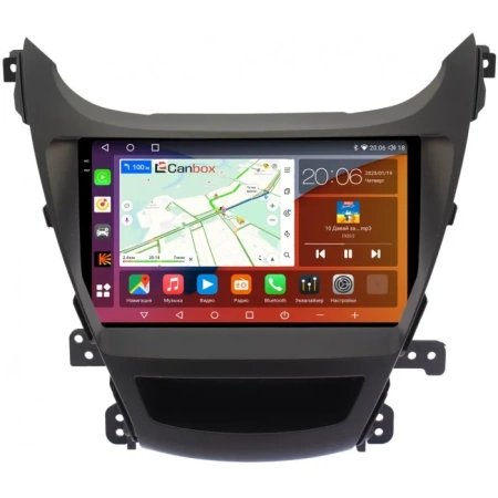 Штатная магнитола Hyundai Elantra 5 (MD) 2013-2016 Canbox H-Line 2K 4182-9023 для авто без камеры на Android 10 (4G-SIM, 4/64, DSP, QLed)