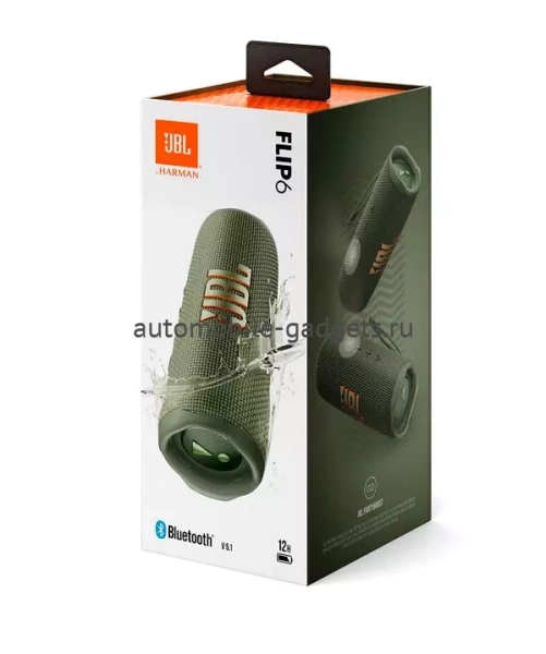 Портативная акустика JBL Flip 6, 30 Вт, зеленый Портативная акустика JBL Flip 6, 30 Вт, зеленый