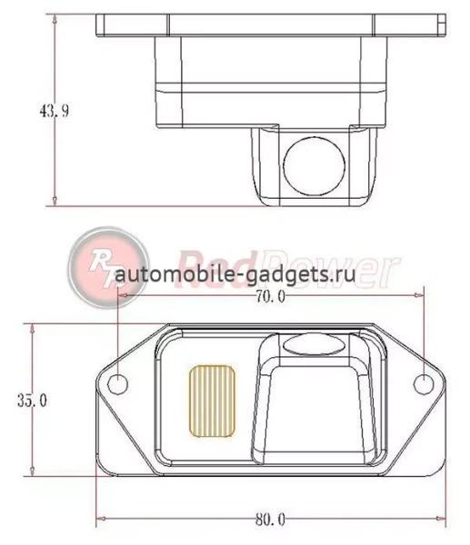 Камера заднего вида для Mitsubishi Lancer (2007-2017) RedPower MIT106P Premium Камера заднего вида для Mitsubishi Lancer (2007-2017) RedPower MIT106P Premium