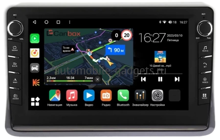 Штатная магнитола Canbox M-Line 7835-10-197 для Toyota Esquire, Noah 3 (R80), Voxy 3 (R80) 2014-2022 на Android 10 (4G-SIM, 2/32, DSP, QLed) С крутилками