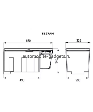 Компрессорный холодильник (встраиваемый) Indel B TB27AM (26л) для DAF XF105