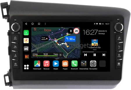 Honda Civic 9 4D 2011-2015 (левый руль, седан) Canbox M-Line 7831-9166 на Android 10 (4G-SIM, 2/32, DSP, IPS) С крутилками Honda Civic 9 4D 2011-2015 (левый руль, седан) Canbox M-Line 7831-9166 на Android 10 (4G-SIM, 2/32, DSP, IPS) С крутилками