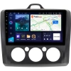 Штатное головное устройство Teyes CC2 PLUS 4/32 9 дюймов RM-9-0526 для Ford Focus 2 2007-2011 (черная, авто с кондиционером) на Android 10 (4G-SIM, DSP, QLed)