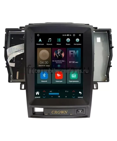 Штатное головное устройство Toyota Crown (S180) 1999-2008 (для авто с NAVI и 1CD) Canbox H-Line (Tesla style) 9.7 дюймов 6/128 5627-1312-74 на Android 10 (4G-SIM, DSP, QLed) Штатное головное устройство Toyota Crown (S180) 1999-2008 (для авто с NAVI и 1CD) Canbox H-Line (Tesla style) 9.7 дюймов 6/128 5627-1312-74 на Android 10 (4G-SIM, DSP, QLed)