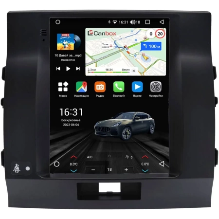 Toyota Land Cruiser 200 2007-2015 (для авто без Navi) Canbox M-Line (Tesla style) 9.7 дюймов 2/32 5620-1312-121 на Android 10 (4G-SIM, DSP, QLed)
