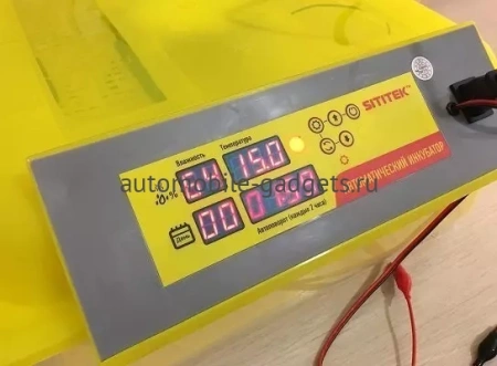 Выводной инкубатор на 96 куриных яиц с термометром, влагомером и автоматическим переворотом SITITEK 96 с автономным питанием 12В