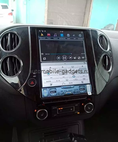 Carmedia ZF-1081-DSP ("Тесла-стиль") штатная магнитола для  Volkswagen Tiguan (2008-2016) на Android 9.0 c 4GB, DSP