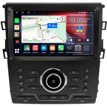 Штатная магнитола Ford Mondeo 5 2014-2022, Fusion 2 (North America) 2012-2016 (авто без камеры) Canbox H-Line 4166-9-5494 на Android 10 (4G-SIM, 4/32, DSP, QLed)