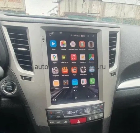 Штатное головное устройство Subaru Legacy 5, Outback 4 2009-2014 (левый руль) Canbox H-Line (Tesla style) 9.7 дюймов 6/128 5627-1312-48 на Android 10 (4G-SIM, DSP, QLed)