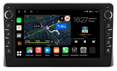 Штатная магнитола Toyota 4Runner 4, Hilux Surf 2002-2009 Canbox M-Line 7831-9-1938 на Android 10 (4G-SIM, 2/32, DSP, IPS) С крутилками