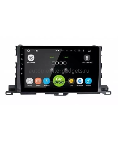 Roximo CarDroid RD-1112F штатная магнитола для Toyota Highlander (2014+) на Android 10 с 4GB, DSP