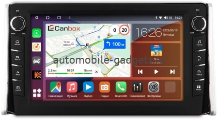 Штатная магнитола Toyota RAV4 5 (XA50) 2018-2024, Wildlander 2020-2025 (левый руль) Canbox M-Line 7835-1097 на Android 10 (4G-SIM, 2/32, DSP, QLed) С крутилками