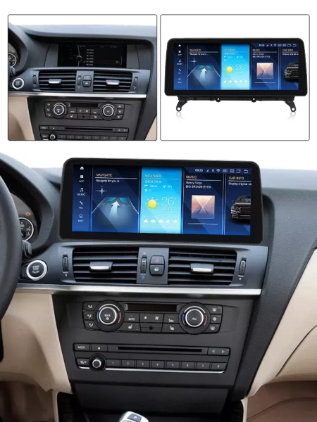 Carmedia MKD-BM004-11-17-X3-MKD-B-12-7862-6128-NBT монитор 12,3" для BMW X3 (F25), X4 (F26) 2014-2017 NBT на Android 11 с 6GB, 4G