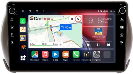 Штатная магнитола Suzuki Alto 2009-2014 Canbox M-Line 7801-9281 на Android 10 (4G-SIM, 2/32, DSP, IPS) С крутилками