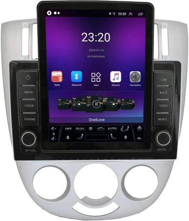 Штатная магнитола Daewoo Gentra 2 2013-2015, Nubira 3 2003-2004 (тип 3, серая) OEM GT095-1079 на Android 10 (2/16, DSP, Tesla)