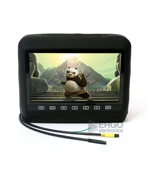 Подголовник со встроенным DVD плеером и LCD монитором 9" ERGO ER9HD (Черный)