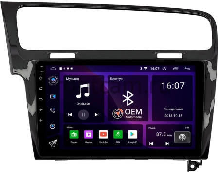 Штатная магнитола Canbox RS10-469 для Volkswagen Golf 7 2012-2020 (глянцевая) на Android 10 (IPS, DSP, CarPlay)