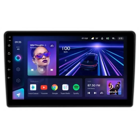 Штатное головное устройство Teyes CC3 4/32 9 дюймов RM-9-1450 для Kia Sorento 2002-2006 на Android 10 (4G-SIM, DSP, QLed)