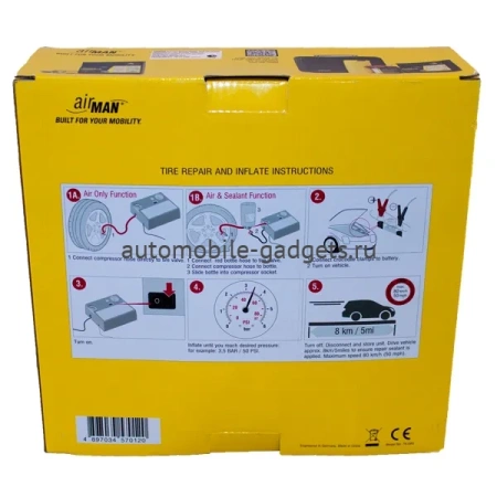 AirMan ResQ Max Tire Repair Компрессор автомобильный с герметиком