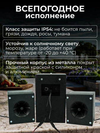 Профессиональный биоакустический отпугиватель птиц "ГРАД А-16 Pro"